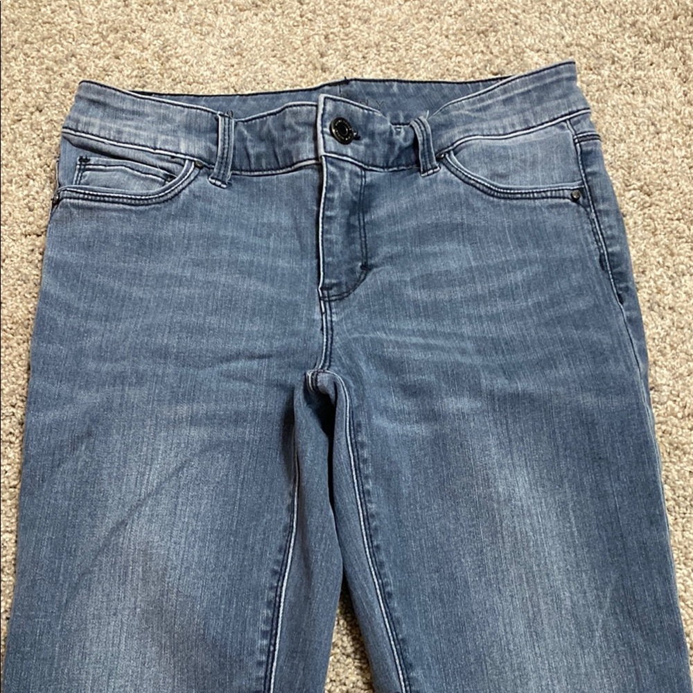 White House Black Market gray/Blue Skinny Jeans